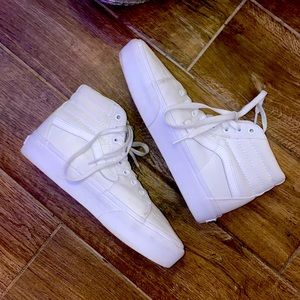 Vans Old School Platform High Top Classics (All White)